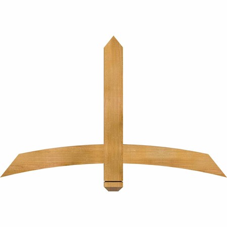 Ekena Millwork Bellingham Rough Sawn Timber Gable Bracket, Western Red Cedar, 48"W x 30"H x 2"D x 4"F, 15/12 Pitch GBW048X30X0204BEL00RWR